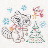 Playful Christmas Raccoon (Vintage)