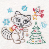 Playful Christmas Raccoon (Vintage)