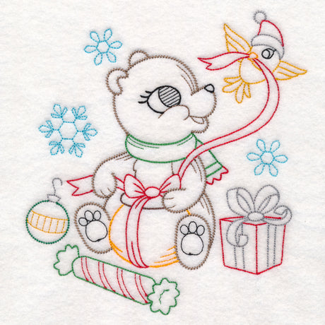 Playful Christmas Bear (Vintage)