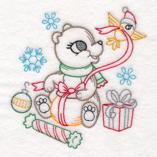 Playful Christmas Bear (Vintage)