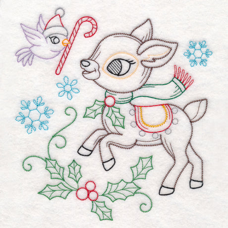 Playful Christmas Deer (Vintage)