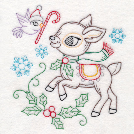 Playful Christmas Deer (Vintage)