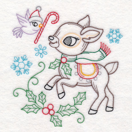 Playful Christmas Deer (Vintage)