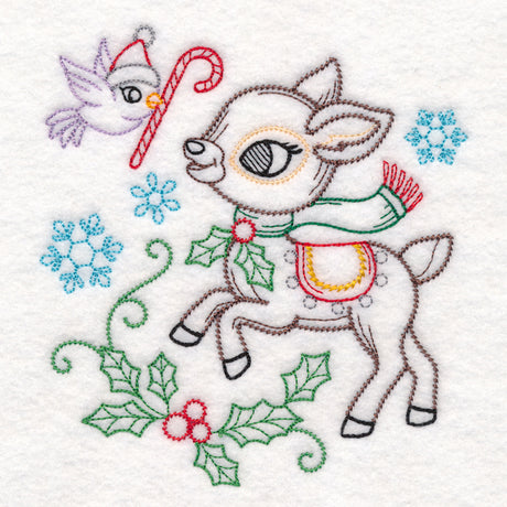 Playful Christmas Deer (Vintage)