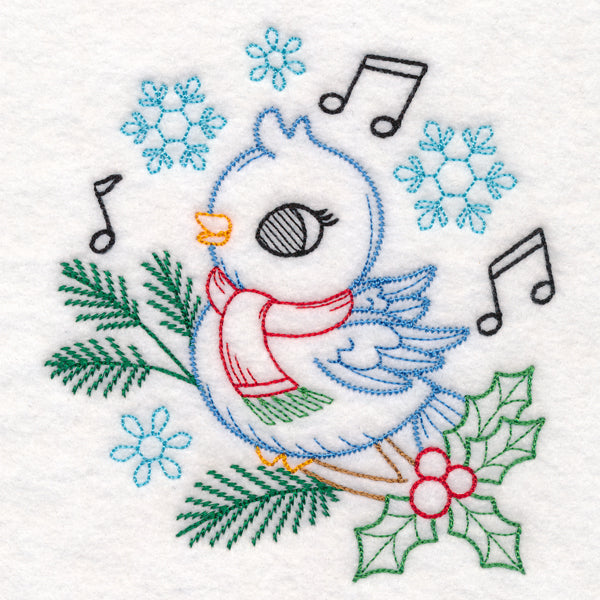 Playful Christmas Bird (Vintage)