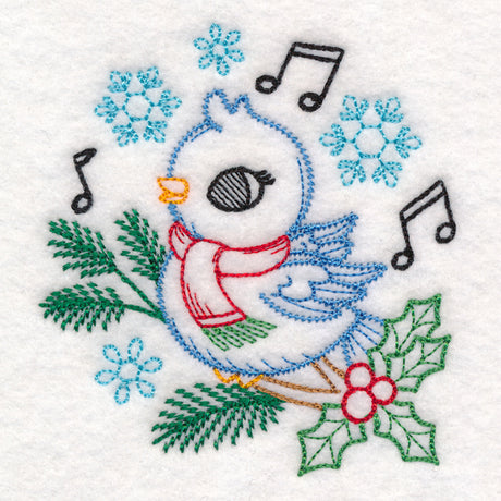 Playful Christmas Bird (Vintage)