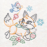 Playful Christmas Fox (Vintage)