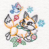 Playful Christmas Fox (Vintage)