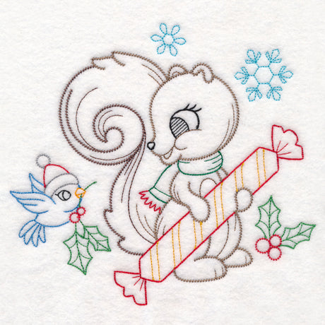 Playful Christmas Squirrel (Vintage)