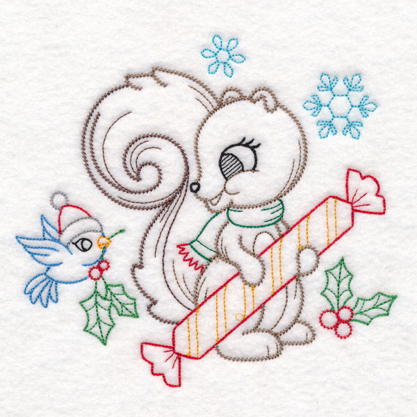 Playful Christmas Squirrel (Vintage)
