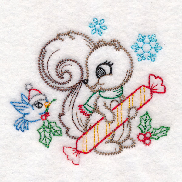 Playful Christmas Squirrel (Vintage)