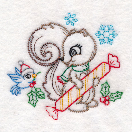 Playful Christmas Squirrel (Vintage)