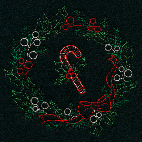 Dainty Candy Cane Wreath (Vintage)