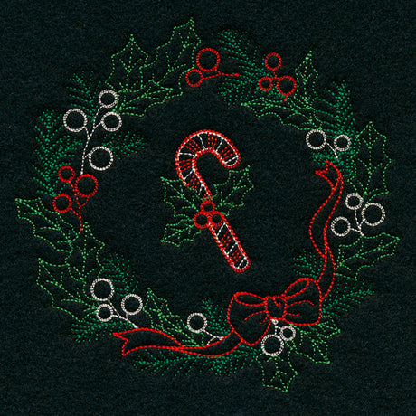 Dainty Candy Cane Wreath (Vintage)