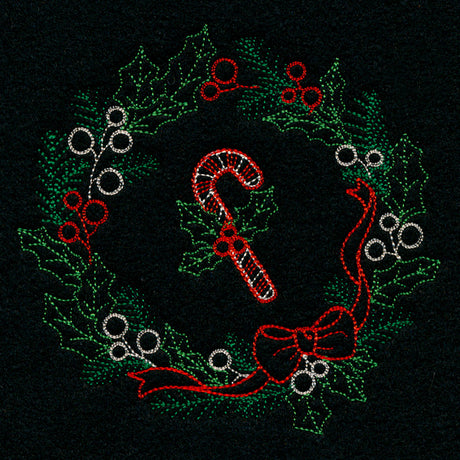 Dainty Candy Cane Wreath (Vintage)