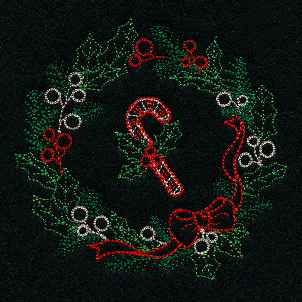 Dainty Candy Cane Wreath (Vintage)