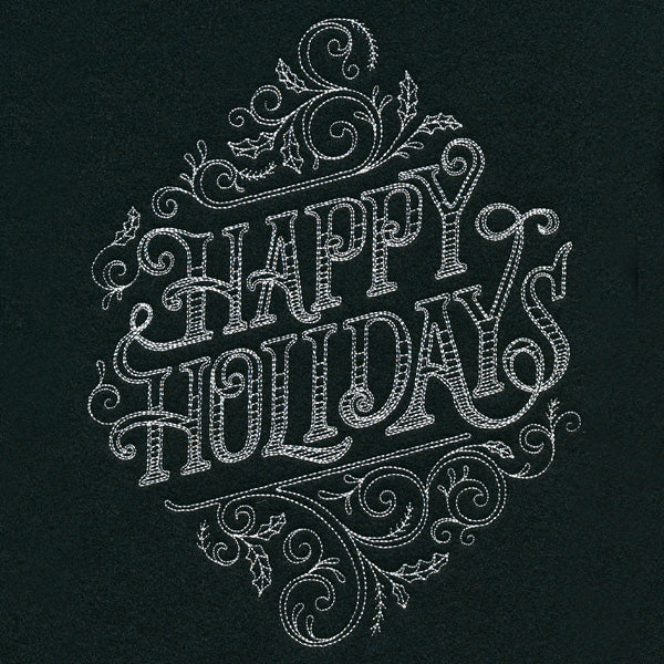 Victorian Chalkboard Happy Holidays