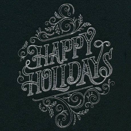 Victorian Chalkboard Happy Holidays