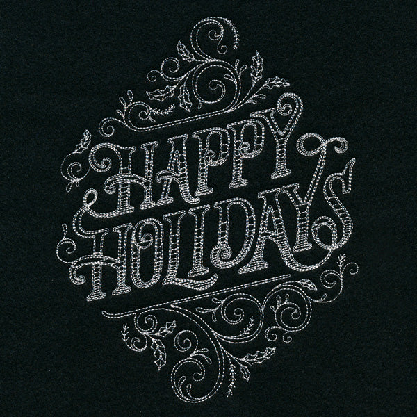 Victorian Chalkboard Happy Holidays