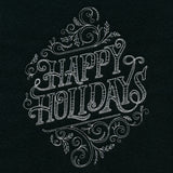 Victorian Chalkboard Happy Holidays