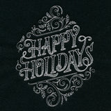 Victorian Chalkboard Happy Holidays