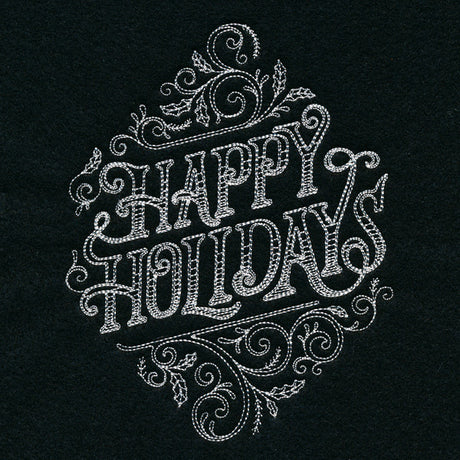 Victorian Chalkboard Happy Holidays