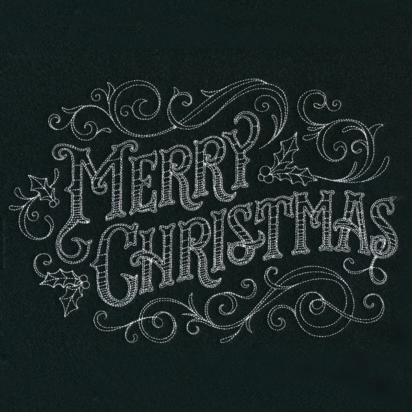 Victorian Chalkboard Merry Christmas