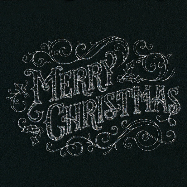 Victorian Chalkboard Merry Christmas