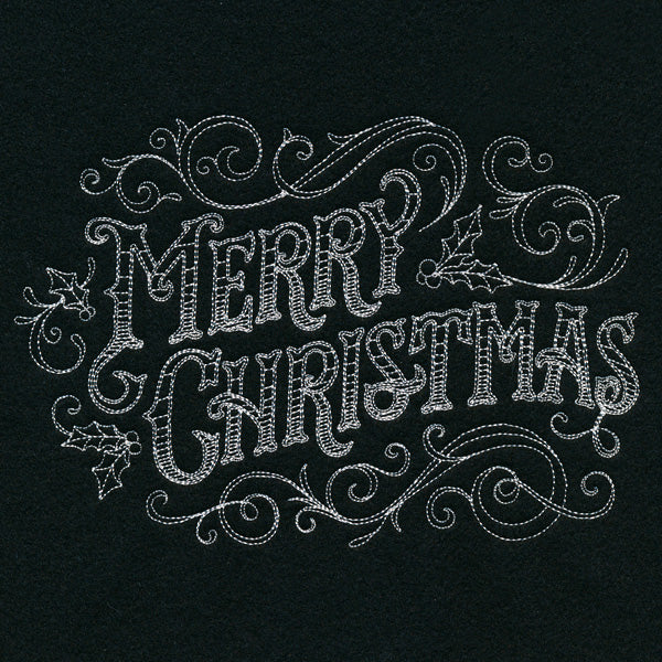 Victorian Chalkboard Merry Christmas