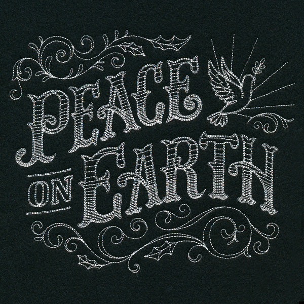 Victorian Chalkboard Peace on Earth