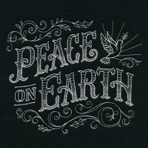 Victorian Chalkboard Peace on Earth