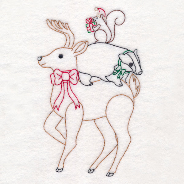 Holiday Reindeer and Friends Stack (Vintage)