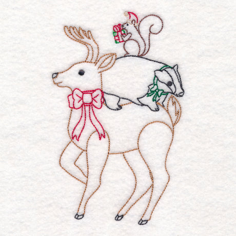 Holiday Reindeer and Friends Stack (Vintage)