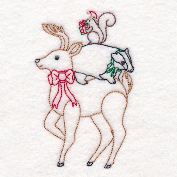 Holiday Reindeer and Friends Stack (Vintage)
