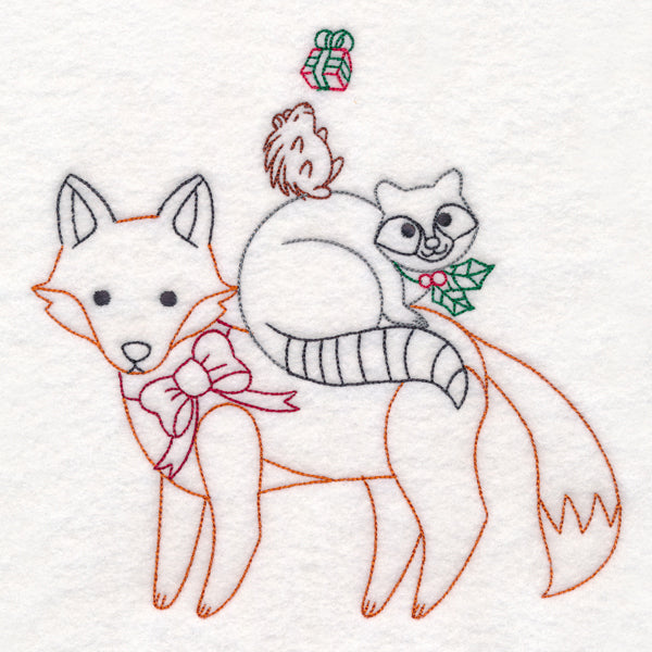 Holiday Fox and Friends Stack (Vintage)