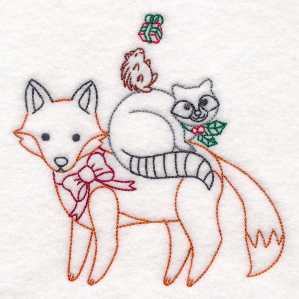 Holiday Fox and Friends Stack (Vintage)