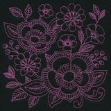 Free Spirit Floral Square (Thick Thread)