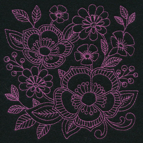 Free Spirit Floral Square (Thick Thread)