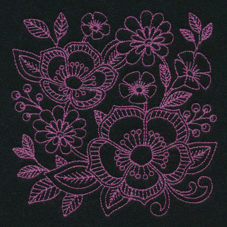 Free Spirit Floral Square (Thick Thread)