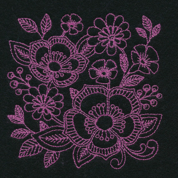 Free Spirit Floral Square (Thick Thread)