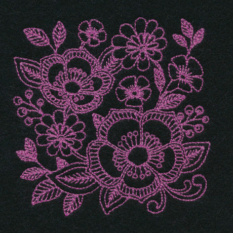 Free Spirit Floral Square (Thick Thread)