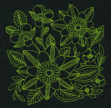 Bright Blooms Floral Square (Thick Thread)