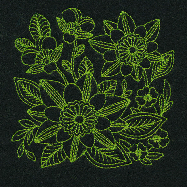 Bright Blooms Floral Square (Thick Thread)
