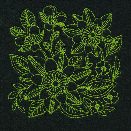 Bright Blooms Floral Square (Thick Thread)