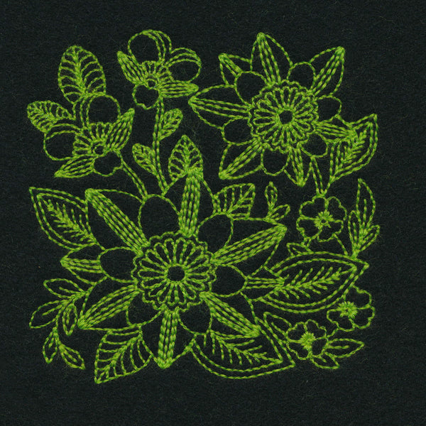 Bright Blooms Floral Square (Thick Thread)