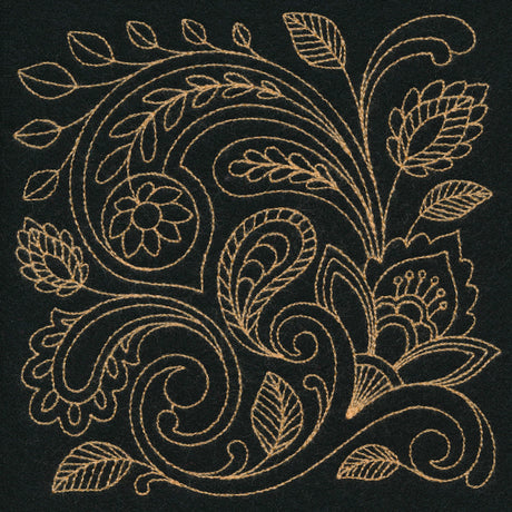 Pretty Paisley Square (Thick Thread)