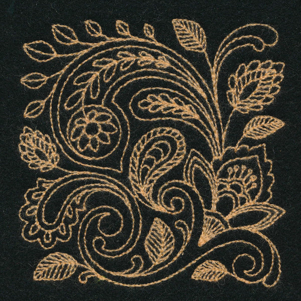 Pretty Paisley Square (Thick Thread)