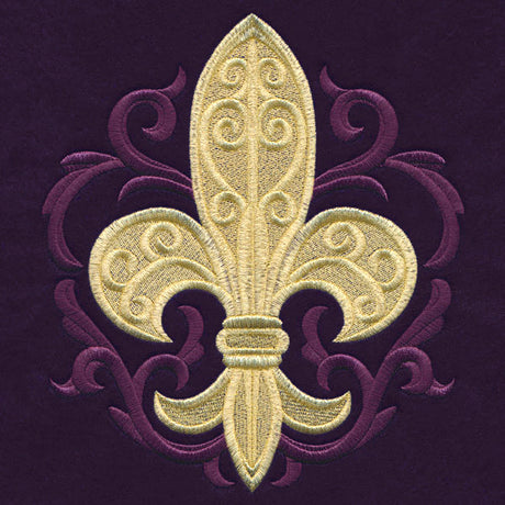 Glittering Baroque Fleur de Lis
