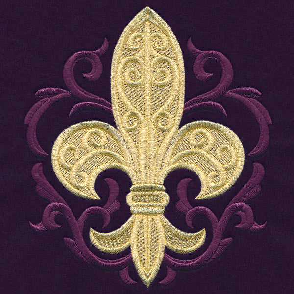 Glittering Baroque Fleur de Lis