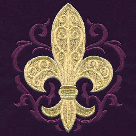 Glittering Baroque Fleur de Lis